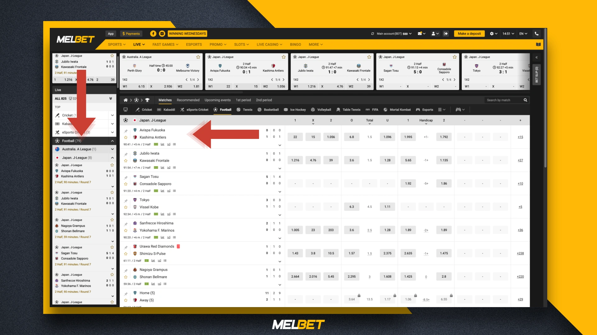 Available sports disciplines for betting